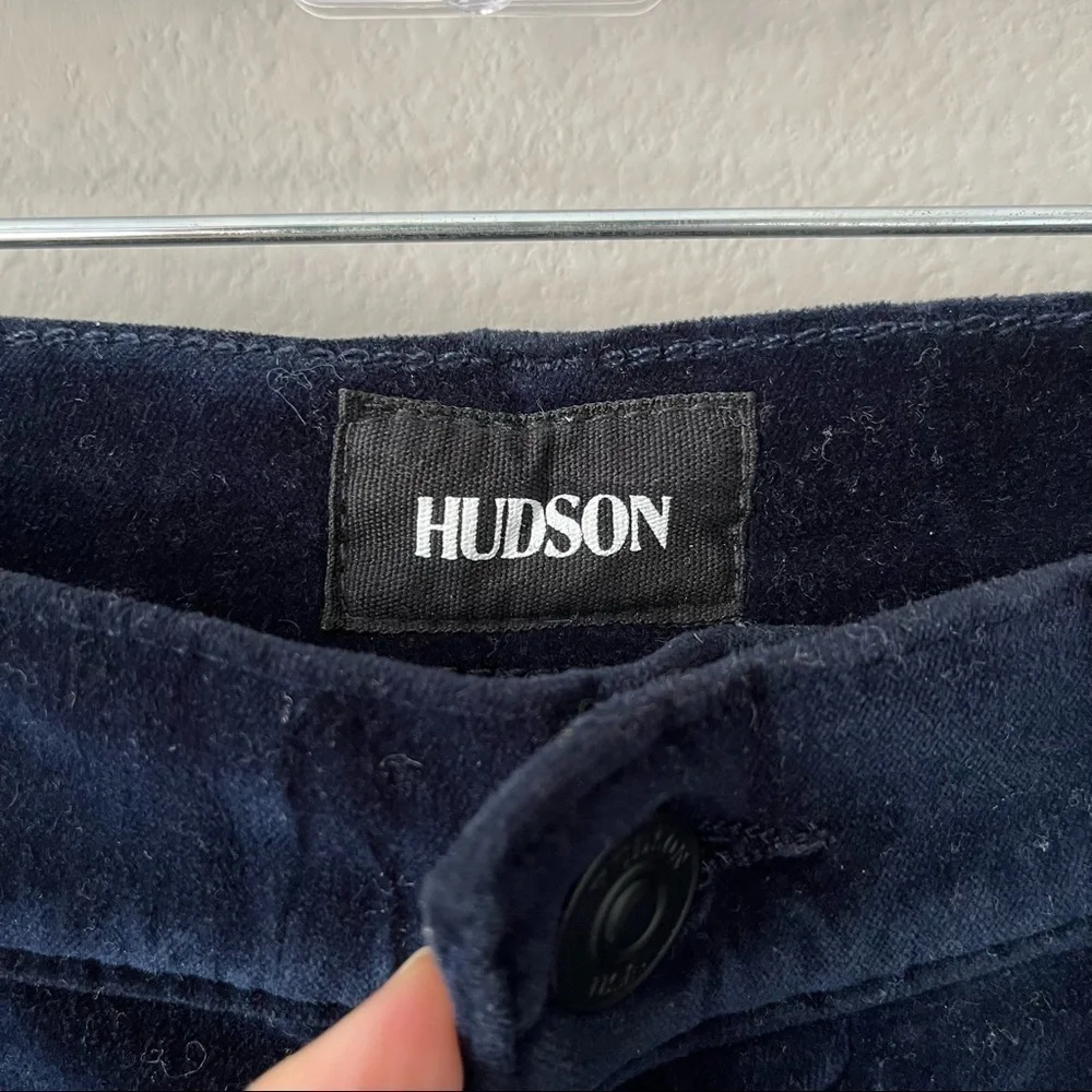 Hudson Jeans NWT Barbara High Waist Super Skinny Ankle Dark Obsidian Velvet 27